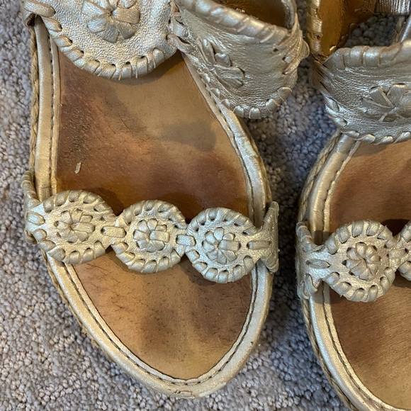 Women’s Platinum Jack Rogers Wedges - Picture 3 of 9